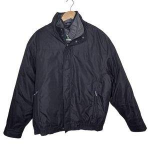 Weatherproof Black Microfiber Bomber Jacket Men’s Medium